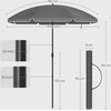 Songmics Skėčiai Ø 160 cm sulankstomi
