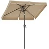 Songmics Stačiakampio formos balkono skėtis 200 x 150 cm taupe spalvos