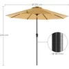 Songmics Skėtis Ø 270 cm Taupe
