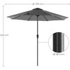 Songmics Skėtis Ø 270 cm