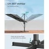 Songmics Parasol konsolinis skėtis šviesai pilkas