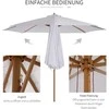 Outsunny Medinis sodo skėtis 300 cm - kreminis