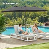Songmics Didelis skėtis 460 x 270 cm Pilka