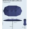 Songmics Dvigubas skėtis 460 x 270 cm Apsauga nuo UV spindulių iki UPF 50+