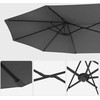 Songmics Didelis skėtis 460 x 270 cm Pilka