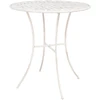 Home4You Stalas JASMINE D70xH75cm, antikvarinis baltas metalas
