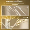 HOMCOM 150 cm dirbtinė eglutė, beržas su LED, Kalėdų eglutė beržas, kalėdinė dekoracija dirbtinis beržas vakarėliui, gimtadieniui, vestuvėms