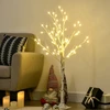 LED dirbtinis beržas su 72 šiltai baltomis LED lemputėmis, baltas, 17 x 17 x 120 cm
