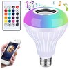 LED lemputė RGB su Bluetooth garsiakalbiu ir nuotoliniu valdymu