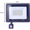 LED Prožektorius su Judesio ir Prieblandos Jutikliais 100W 6000K IP66