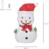 LED sniego senio dekoracija su 30 LED, žalia, raudona ir balta, Ø 30 × 51 cm