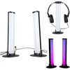 LED stalinės lempos RGB su nuotolinio valdymo pultu, juodos, 23,7 × 3,5 × 2,5 cm, 2 vnt.
