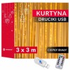 LED šviesos užuolaida Springos 300 LED 3x3 m šiltai balta