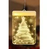 3d stained glass window decoration christmas lights
