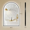 LED vonios kambario veidrodis su priekiniu ir galiniu apšvietimu, juodas, 60 x 4 x 90 cm
