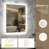 LED vonios veidrodis 80 x 60 cm