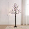 LED vyšnių žiedų medis su 160 LED ir 11 šviesos režimų, juodas ir skaidrus, 55 × 55 × 150 cm