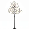 LED vyšnių žiedų medis su 160 LED ir 11 šviesos režimų, juodas ir skaidrus, 55 × 55 × 150 cm