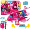 Lean Toys Lėktuvas lėlėms rožinis 9 vnt.