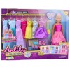 Lean Toys Lėlė Anlily su 8 Suknelių, Batelių ir Rankinių Rinkiniu