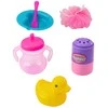 Lean Toys Lėlių vonios rinkinys su priedais