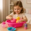 Lean Toys Lėlių vonios rinkinys su priedais