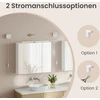 Lova Songmics Viengulės lovos rėmas su LED apšvietimu ir USB jungtimis, vintažinės rudos ir juodos spalvos, 214,2 × 97 × 100,2 cm