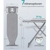 Lyginimo lenta, reguliuojamo aukščio, sulankstoma, pilka, 146,8 × 42,3 × 66–90 cm