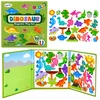 Lean Toys Magnetinė knygelė su dinozaurais, 30 magnetų, 18,5 × 18,5 cm