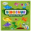 Lean Toys Magnetinė knygelė su dinozaurais, 30 magnetų, 18,5 × 18,5 cm