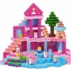 Lean Toys Magnetinės konstravimo kaladėlės, kubo formos, rožinės, 100 vnt.