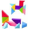 Lean Toys Magnetiniai Tangram Blokeliai, 9 vnt.