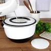 Excellent Houseware Maišymo dubuo su dangčiu 5 l - Baltas, patvarus, su antgaliu