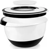 Excellent Houseware Maišymo dubuo su dangčiu 5 l - Baltas, patvarus, su antgaliu
