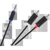 Cabletech kabelis 3.5 AUX - 2xRCA 1m