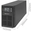QOLTEC 52281 Nepertraukiamo maitinimo šaltinis UPS / 2kVA / 2000W / Galios koeficientas 1.0 / LCD / EPO / USB / Prisijungęs