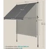 Songmics Tentas su rankine alkūne 250 x 120 cm antracito spalvos