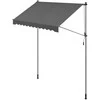 Songmics Tentas su rankine alkūne 250 x 120 cm antracito spalvos