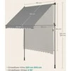 Songmics Tentas su rankine alkūne 250 x 120 cm pilkos spalvos