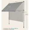 Songmics Tentas su rankine alkūne 300 x 120 cm pilkos spalvos