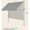 Songmics Tentas su rankine alkūne 350 x 120 cm pilkos spalvos