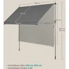Songmics Tentas su rankine alkūne 350 x 120 cm antracito spalvos