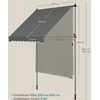 Songmics Pritvirtinama 200 x 120 cm markizė su rankine alkūne apsaugai nuo saulės