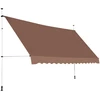 Markizė 400 cm ruda