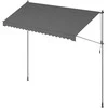 Songmics Pritvirtinamas tentas apsaugai nuo saulės 400 x 120 cm antracito spalvos