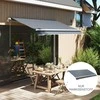 Outsunny Tentinis Audinys Tentinis Audinys su Volanu Atsparus Vandeniui Pakeitimo Audinys 4 x 3 m Tentiniams Audiniams Tentinis Audinys Tentinis Audinys Apsauga Nuo Saulės Sode Balkone Kieme Pilka