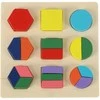 Medinė dėlionė geometrinės figūros