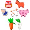 Lean Toys Medinis lavinamasis žaislas „Linksma ferma“ su varpeliais ir magnetiniais kirminais