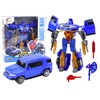 Lean Toys Mėlynas Auto-Robotas 2in1 su Priedais