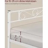 Songmics Vasagle Lova 90 x 200 cm, pagaminta iš metalo, lengvai surenkama, matinė balta